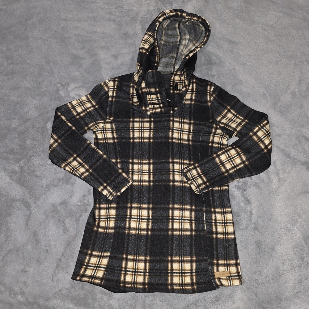 Powder River Outfitters Ladies Plaid Hooded Fleece Jacket‎ Size Small